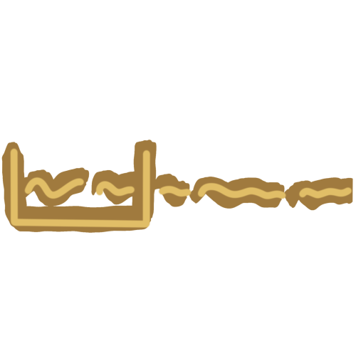 an incomplete rectangle to the left with no top and scribbles inside imitating a sentence starter, and scribbles on the outside imitating the rest of the sentence